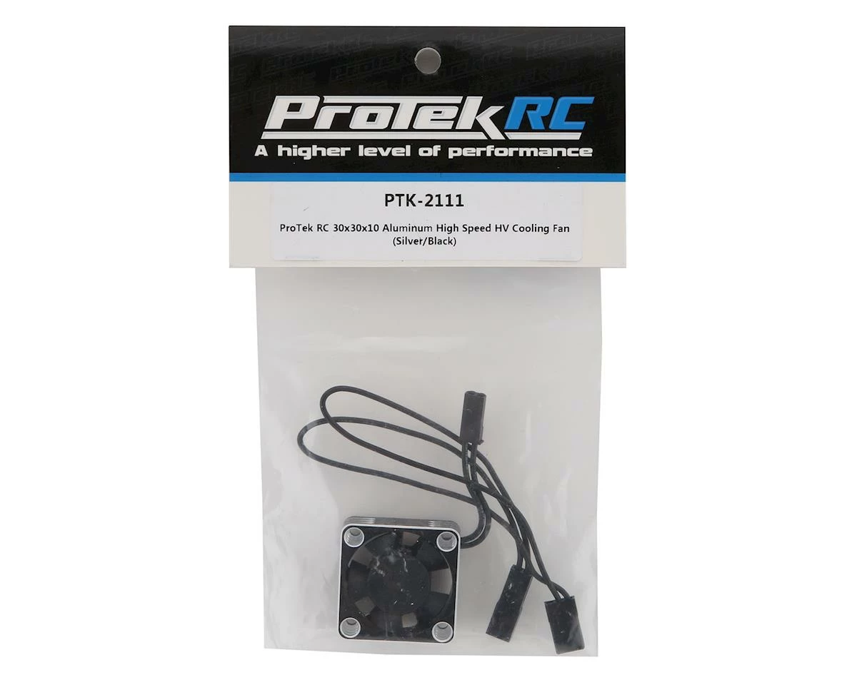 ProTek RC 30x30x10mm Aluminum High Speed HV Cooling Fan (Silver/Black) - Image 2