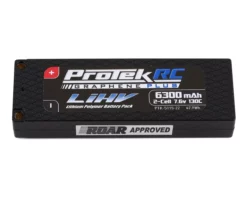 ProTek RC 2S 130C Low IR Si-Graphene + HV LCG LiPo Battery (7.6V/6300mAh) w/5mm Connectors (ROAR Approved)